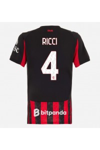 AC Milan Samuele Ricci #4 Jalkapallovaatteet Naisten Kotipaita 2025-26 Lyhythihainen